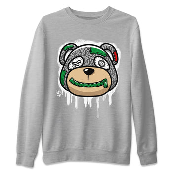 Air Jordan 3 Lucky Green Sneaker Match Tees Bear Face Sneaker Tees Jordan 3 Retro Lucky Green Sneaker Release Tees Unisex Shirts Heather Grey 2