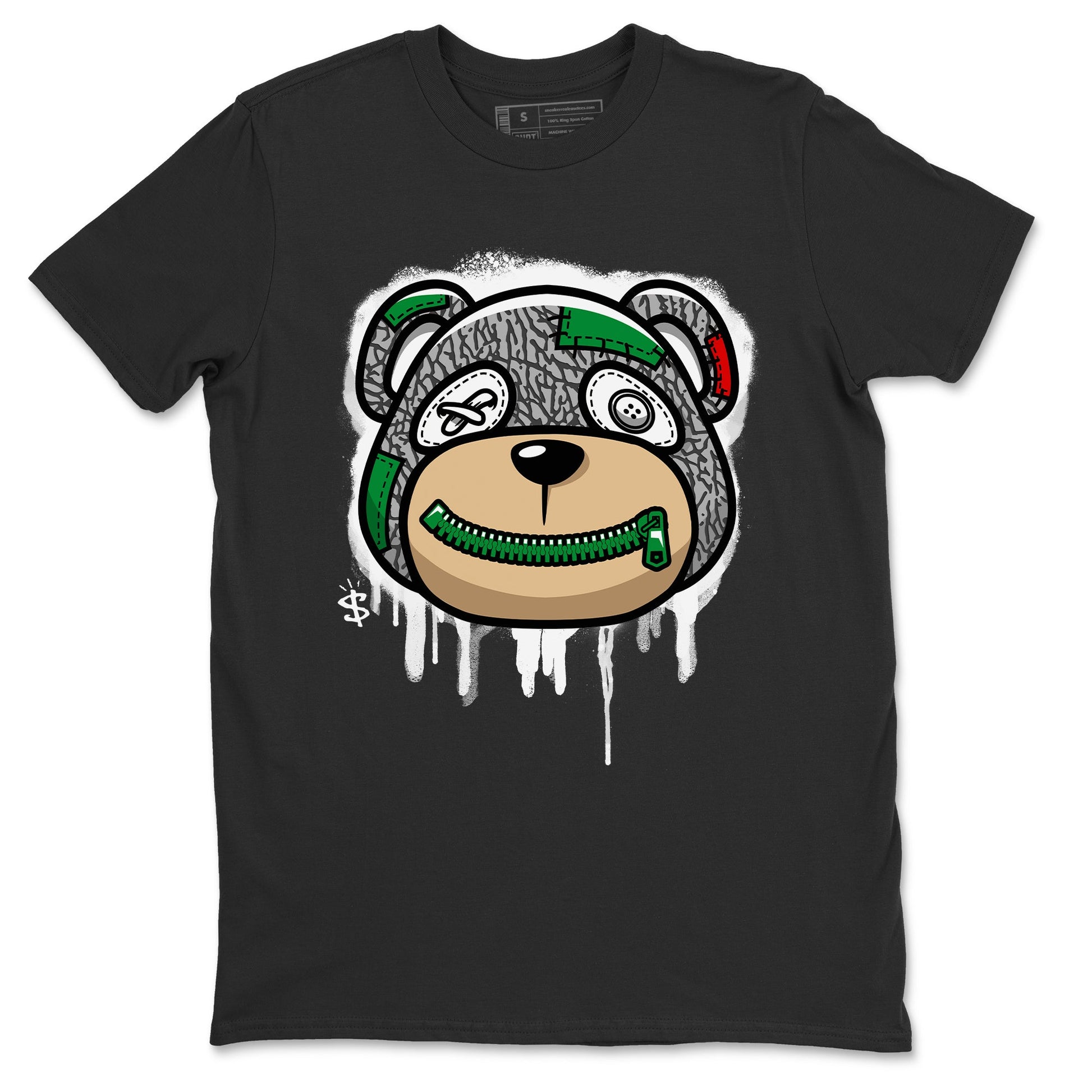 Air Jordan 3 Lucky Green Sneaker Match Tees Bear Face Sneaker Tees Jordan 3 Retro Lucky Green Sneaker Release Tees Unisex Shirts Black 2