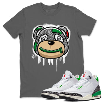 Air Jordan 3 Lucky Green Sneaker Match Tees Bear Face Sneaker Tees Jordan 3 Retro Lucky Green Sneaker Release Tees Unisex Shirts Cool Grey 1