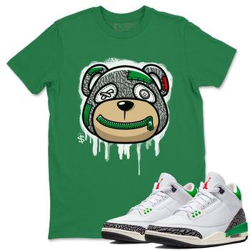 Air Jordan 3 Lucky Green Sneaker Match Tees Bear Face Sneaker Tees Jordan 3 Retro Lucky Green Sneaker Release Tees Unisex Shirts Kelly Green 1