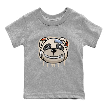 Air Jordan 5 Craft Sneaker Match Tees Bear Face Sneaker Tees Air Jordan 5 Craft Tee Kids Shirts Heather Grey 2