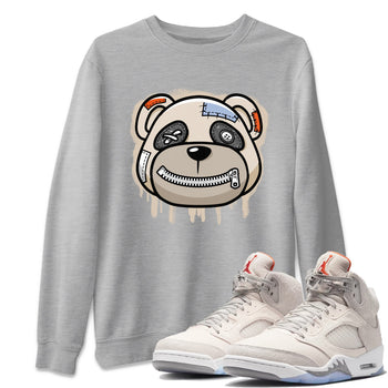 Air Jordan 5 Craft Sneaker Match Tees Bear Face Sneaker Tees Air Jordan 5 Craft Tee Unisex Shirts Heather Grey 1