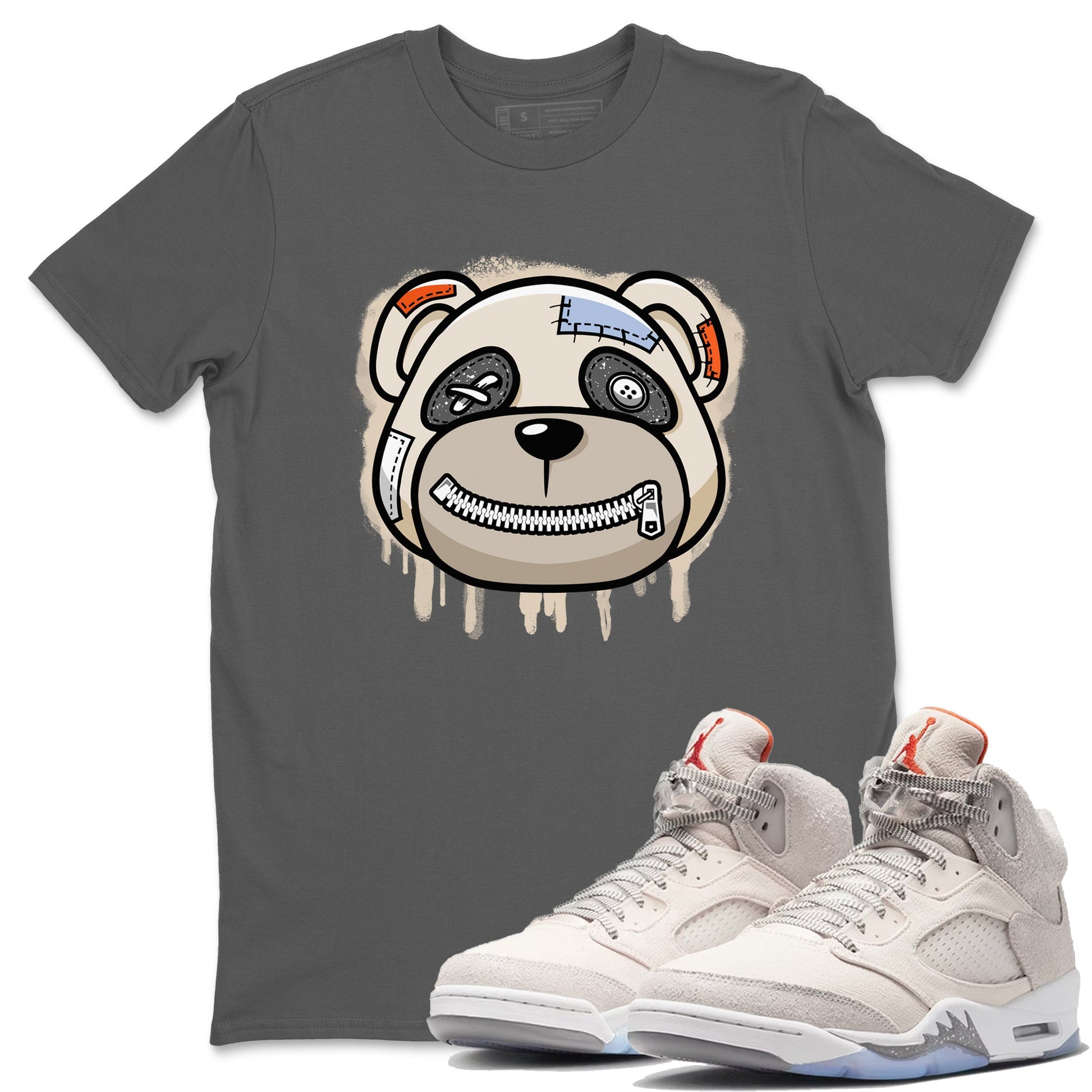 Air Jordan 5 Craft Sneaker Match Tees Bear Face Sneaker Tees Air Jordan 5 Craft Tee Unisex Shirts Cool Grey 1