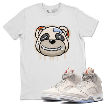 Air Jordan 5 Craft Sneaker Match Tees Bear Face Sneaker Tees Air Jordan 5 Craft Tee Unisex Shirts White 1