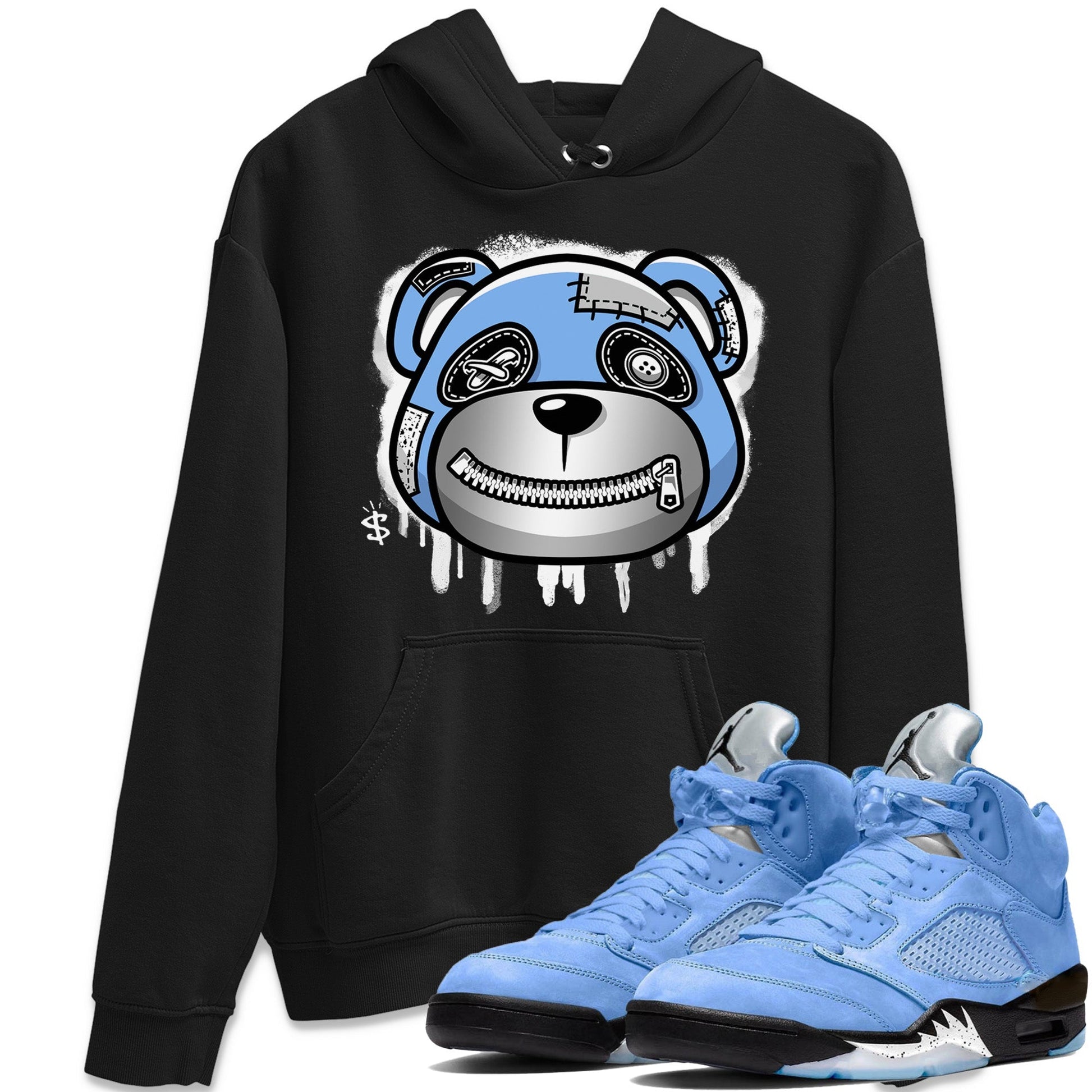 Jordan 5 UNC Sneaker Match Tees Bear Face Sneaker Tees Jordan 5 UNC SNRT Sneaker Tees Unisex Shirts