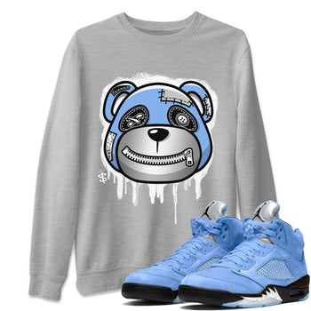 Jordan 5 UNC Sneaker Match Tees Bear Face Sneaker Tees Jordan 5 UNC SNRT Sneaker Tees Unisex Shirts