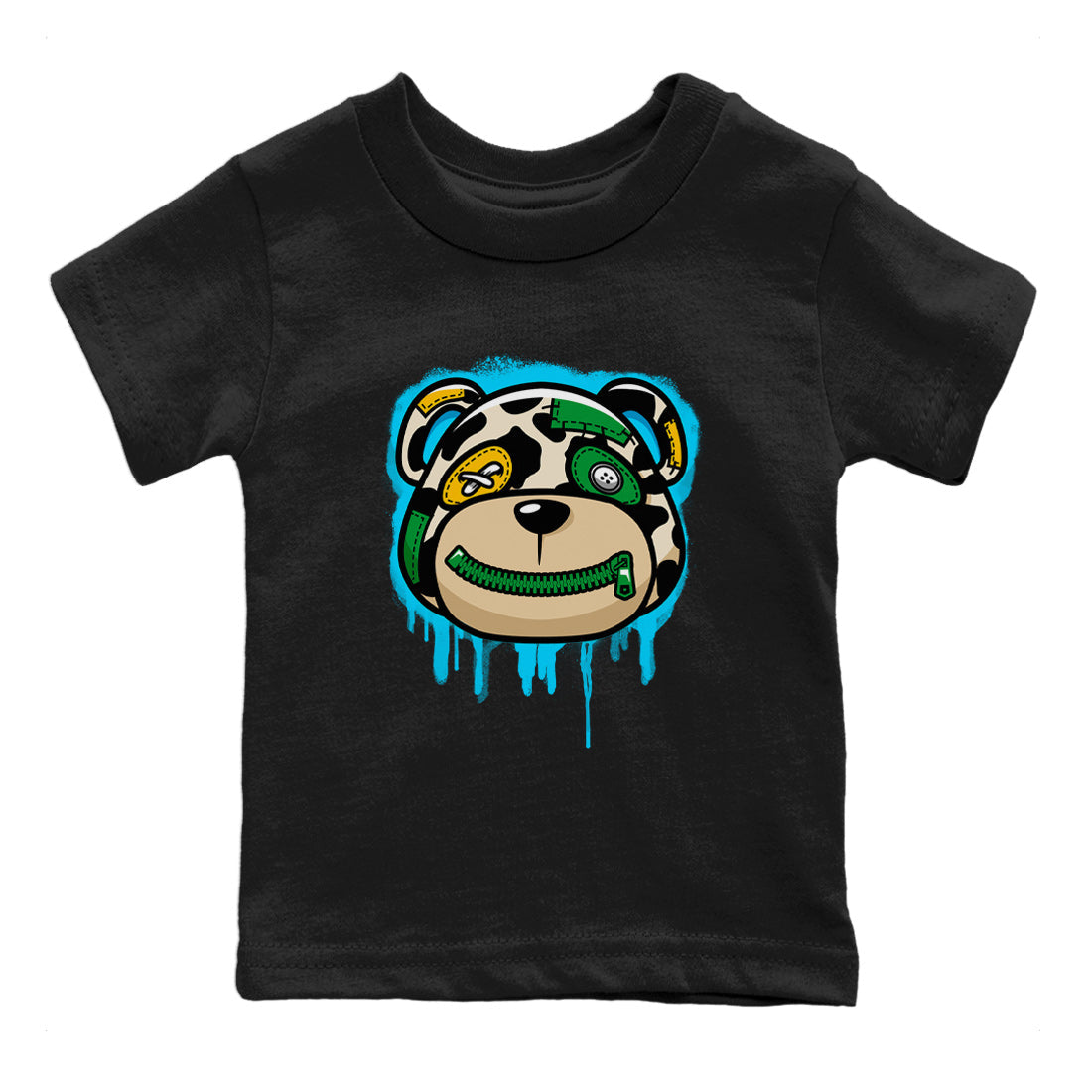 Dunk Chunky Dunky Tee Bear Face Sneaker Tees Dunk Chunky Dunky Sneaker Release Tees Kids Shirts Black 2