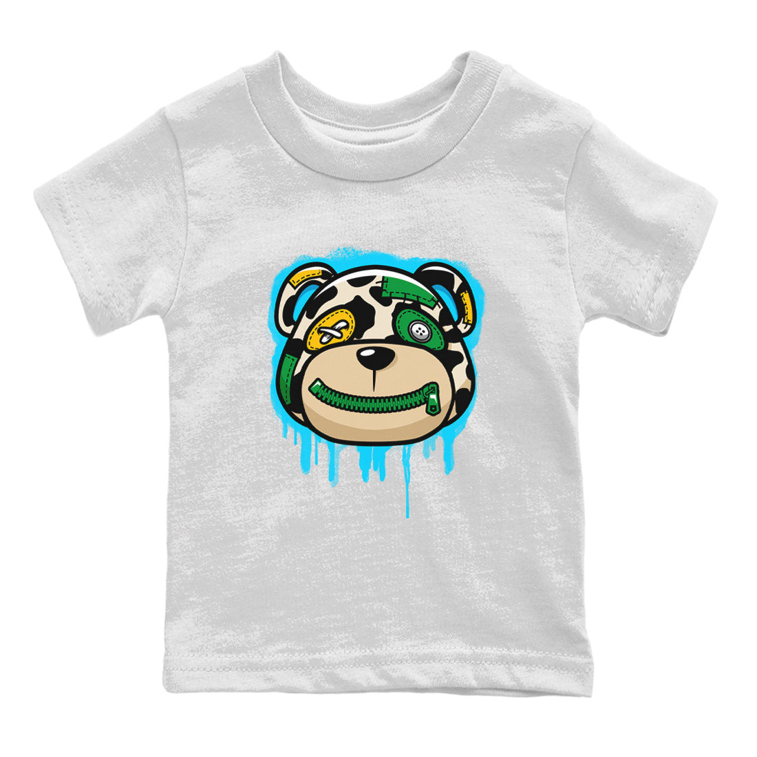 Dunk Chunky Dunky Tee Bear Face Sneaker Tees Dunk Chunky Dunky Sneaker Release Tees Kids Shirts White 2