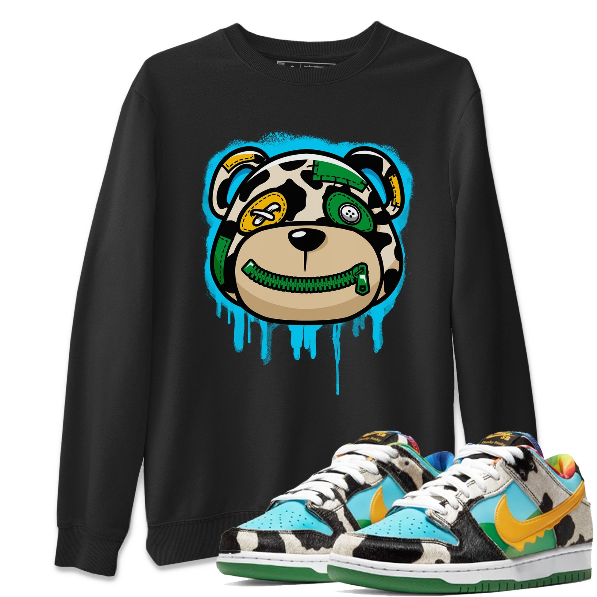 Dunk Chunky Dunky Tee Bear Face Sneaker Tees Dunk Chunky Dunky Sneaker Release Tees Unisex Shirts Black 1
