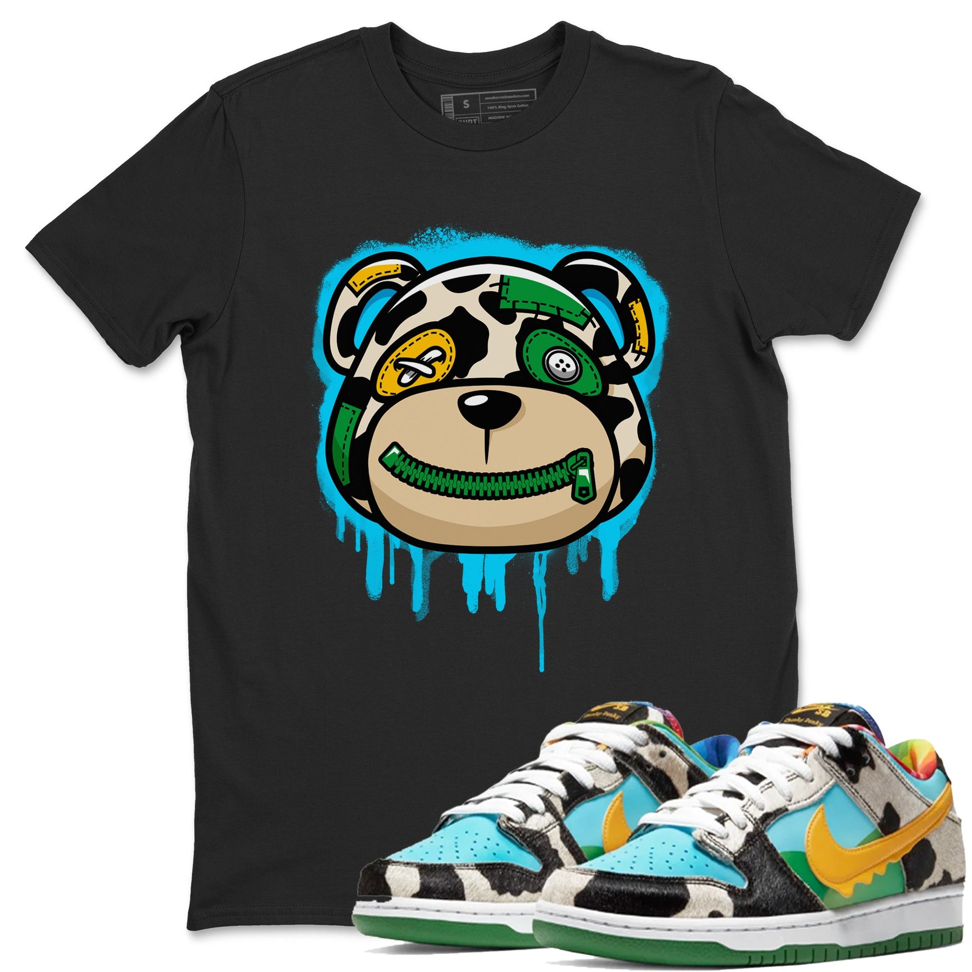 Dunk Chunky Dunky Tee Bear Face Sneaker Tees Dunk Chunky Dunky Sneaker Release Tees Unisex Shirts Black 1