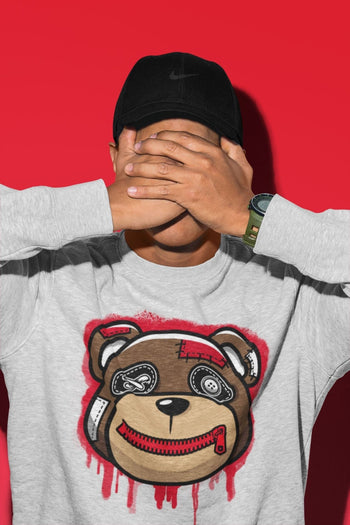 Jordan 1 Bred Patent Sneaker Match Tees Bear Face Sneaker Tees Jordan 1 Bred Patent Sneaker Release Tees Unisex Shirts