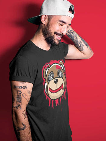 Jordan 1 Bred Patent Sneaker Match Tees Bear Face Sneaker Tees Jordan 1 Bred Patent Sneaker Release Tees Unisex Shirts