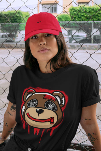 Jordan 1 Bred Patent Sneaker Match Tees Bear Face Sneaker Tees Jordan 1 Bred Patent Sneaker Release Tees Unisex Shirts