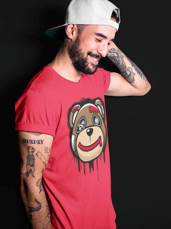 Jordan 1 Bred Patent Sneaker Match Tees Bear Face Sneaker Tees Jordan 1 Bred Patent Sneaker Release Tees Unisex Shirts