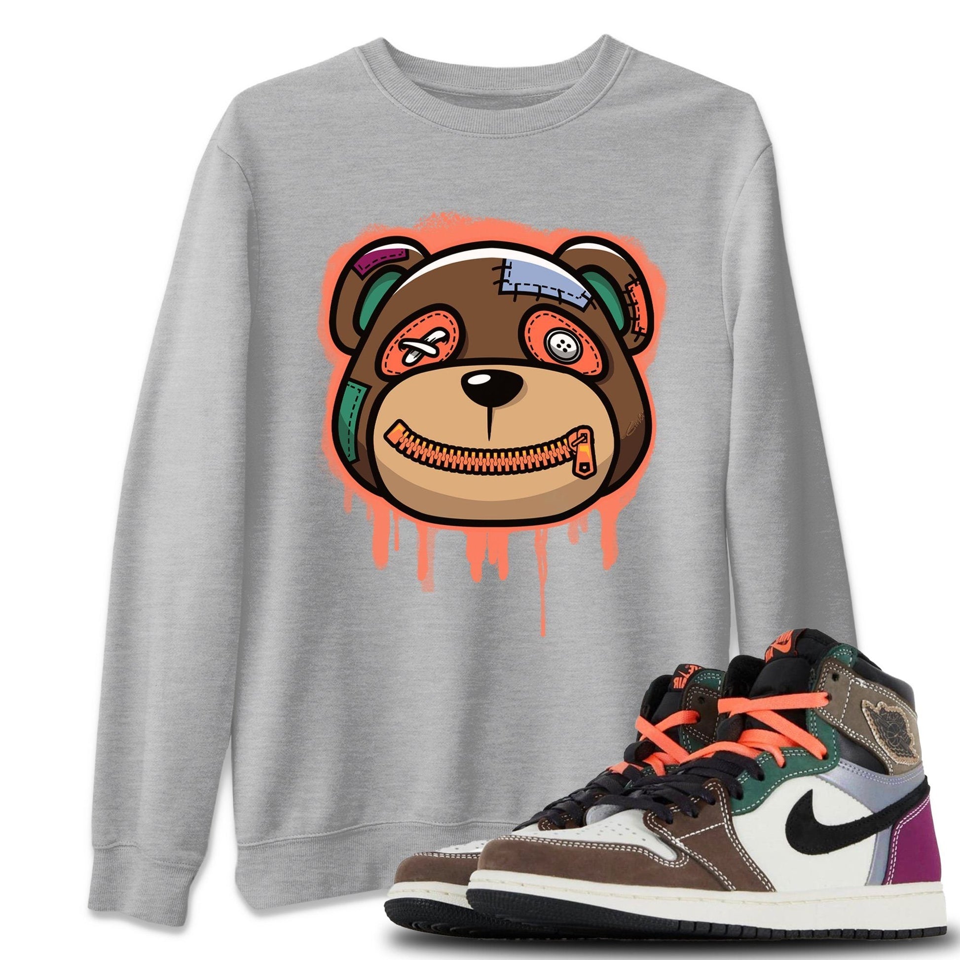 Jordan 1 Hand Crafted Sneaker Match Tees Bear Face Sneaker Tees Jordan 1 Hand Crafted Sneaker Release Tees Unisex Shirts