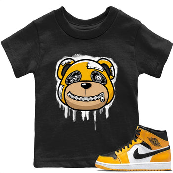 Jordan 1 Yellow Toe Sneaker Match Tees Bear Face Sneaker Tees Jordan 1 Yellow Toe Sneaker Release Tees Kids Shirts