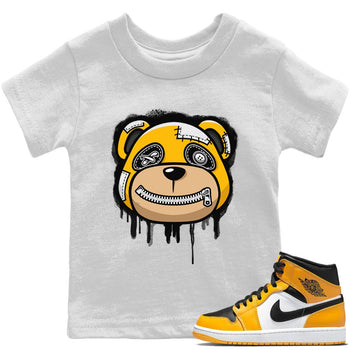 Jordan 1 Yellow Toe Sneaker Match Tees Bear Face Sneaker Tees Jordan 1 Yellow Toe Sneaker Release Tees Kids Shirts