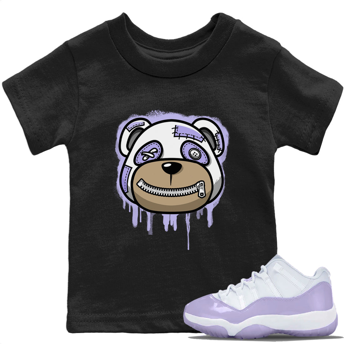 Jordan 11 Pure Violet Sneaker Match Tees Bear Face Sneaker Tees Jordan 11 Pure Violet Sneaker Release Tees Kids Shirts