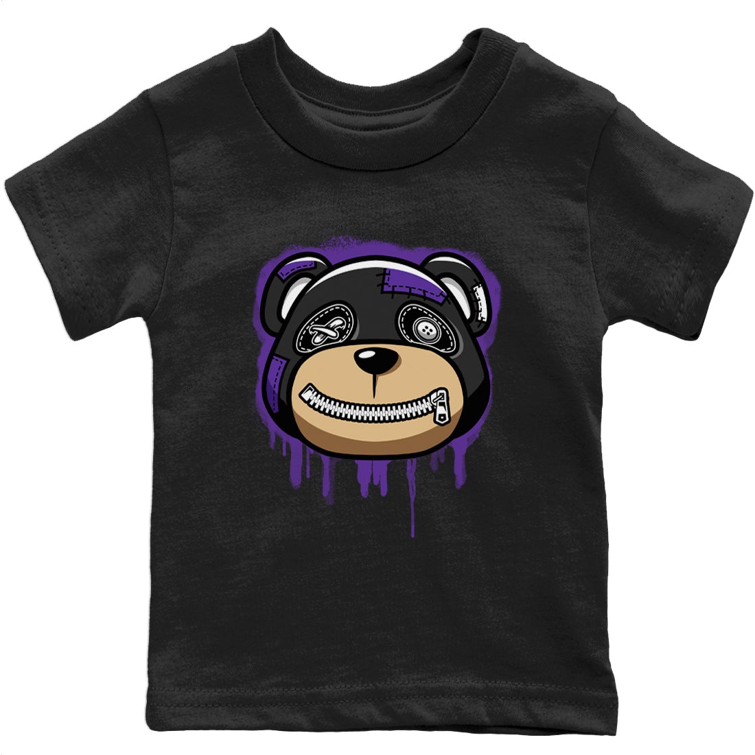 Jordan 13 Court Purple Sneaker Match Tees Bear Face Sneaker Tees Jordan 13 Court Purple Sneaker Release Tees Kids Shirts