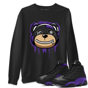 Jordan 13 Court Purple Sneaker Match Tees Bear Face Sneaker Tees Jordan 13 Court Purple Sneaker Release Tees Unisex Shirts