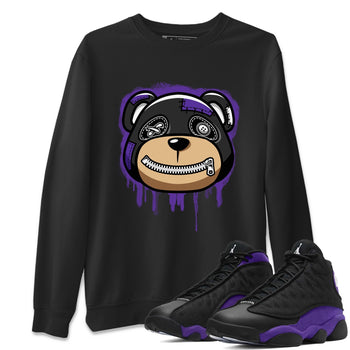 Jordan 13 Court Purple Sneaker Match Tees Bear Face Sneaker Tees Jordan 13 Court Purple Sneaker Release Tees Unisex Shirts