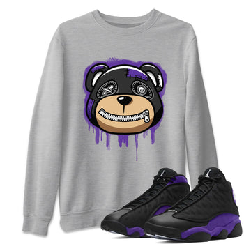 Jordan 13 Court Purple Sneaker Match Tees Bear Face Sneaker Tees Jordan 13 Court Purple Sneaker Release Tees Unisex Shirts