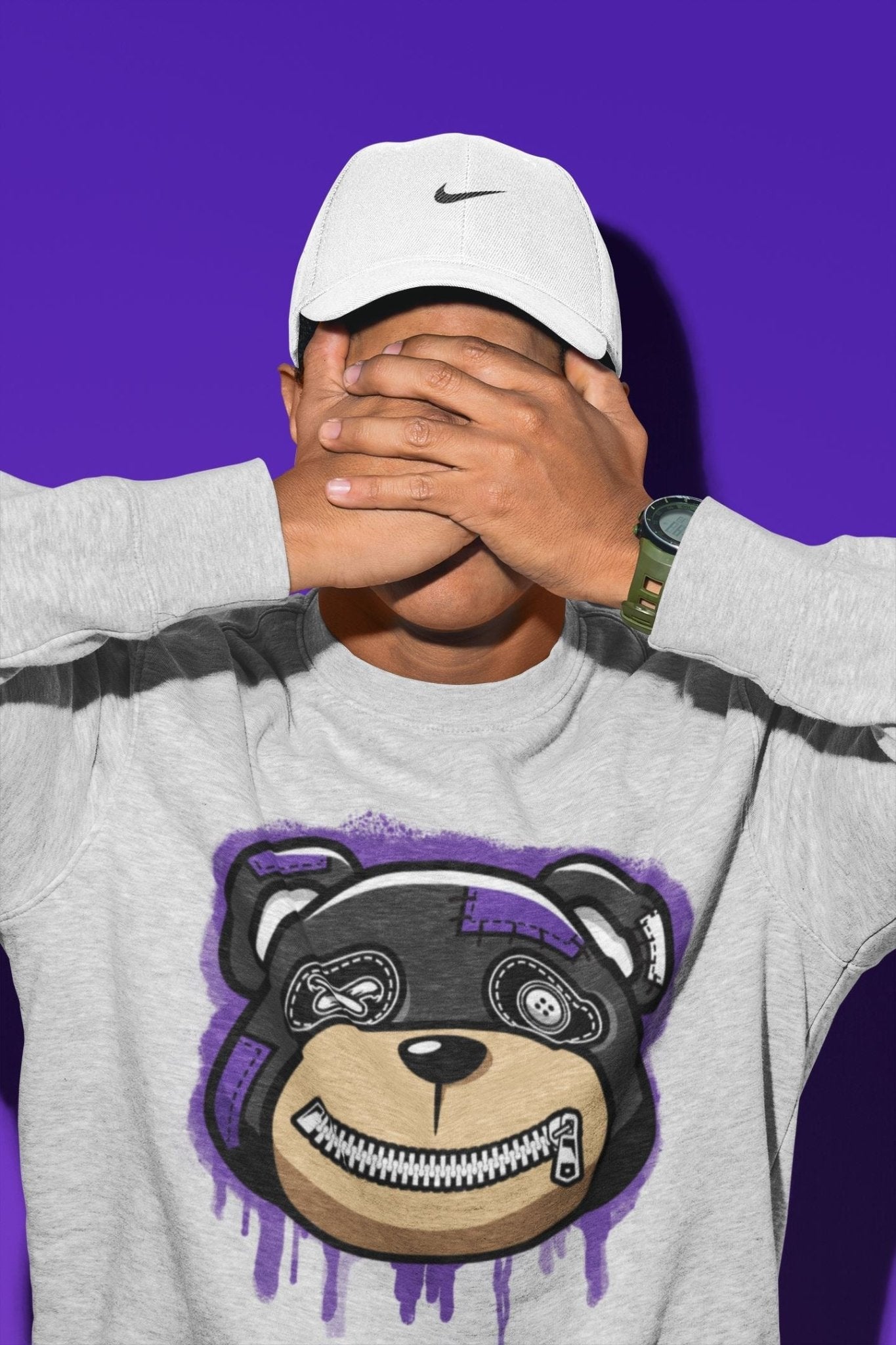 Jordan 13 Court Purple Sneaker Match Tees Bear Face Sneaker Tees Jordan 13 Court Purple Sneaker Release Tees Unisex Shirts