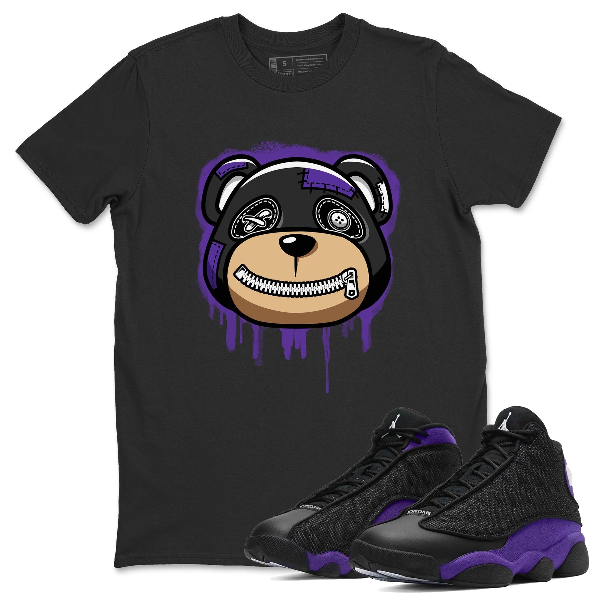 Jordan 13 Court Purple Sneaker Match Tees Bear Face Sneaker Tees Jordan 13 Court Purple Sneaker Release Tees Unisex Shirts
