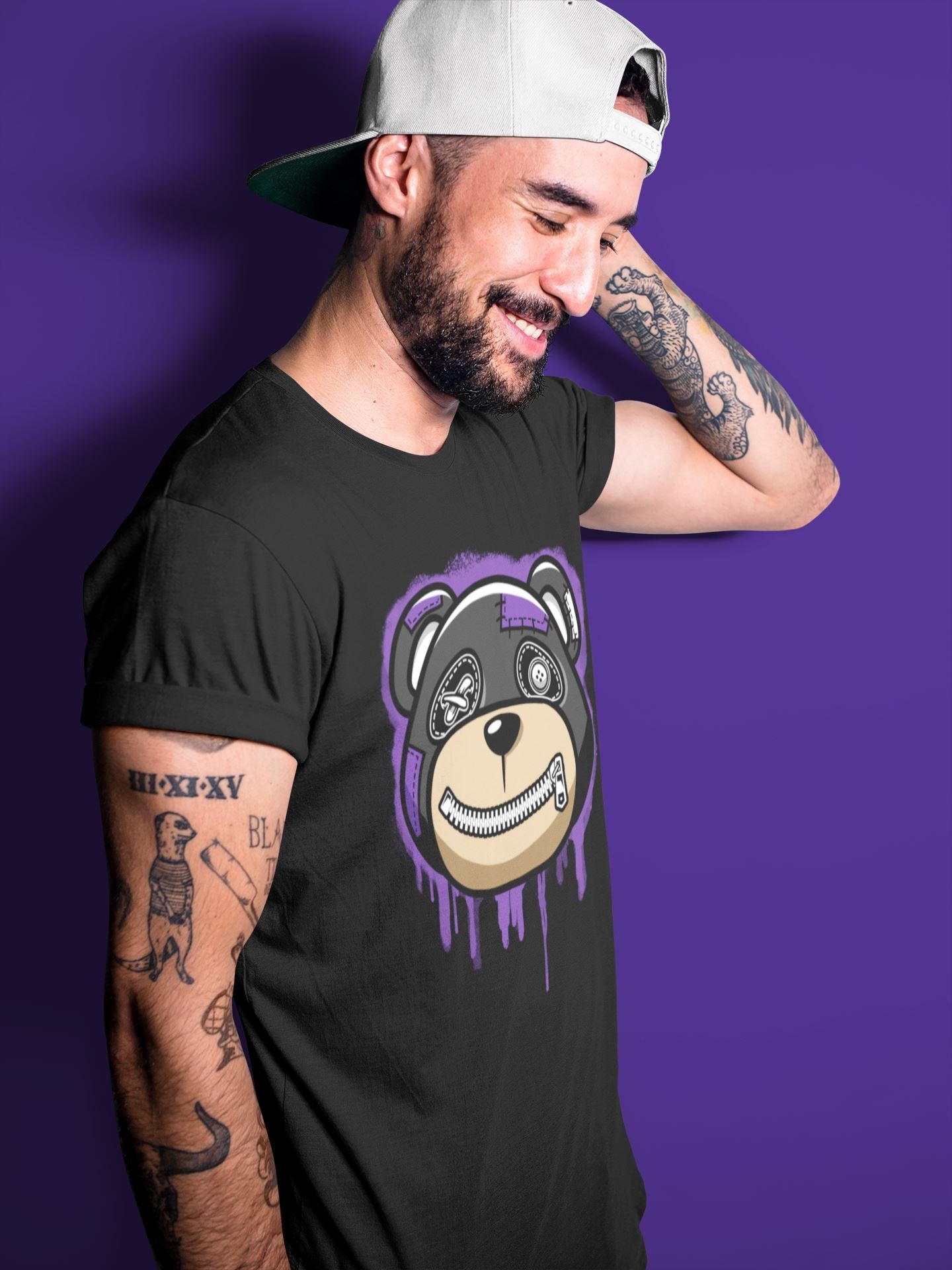 Jordan 13 Court Purple Sneaker Match Tees Bear Face Sneaker Tees Jordan 13 Court Purple Sneaker Release Tees Unisex Shirts