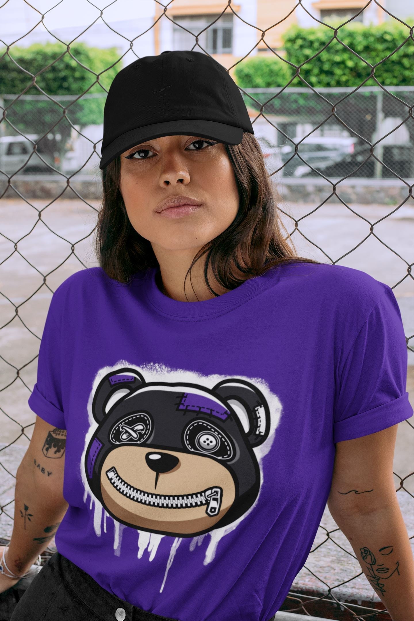 Jordan 13 Court Purple Sneaker Match Tees Bear Face Sneaker Tees Jordan 13 Court Purple Sneaker Release Tees Unisex Shirts