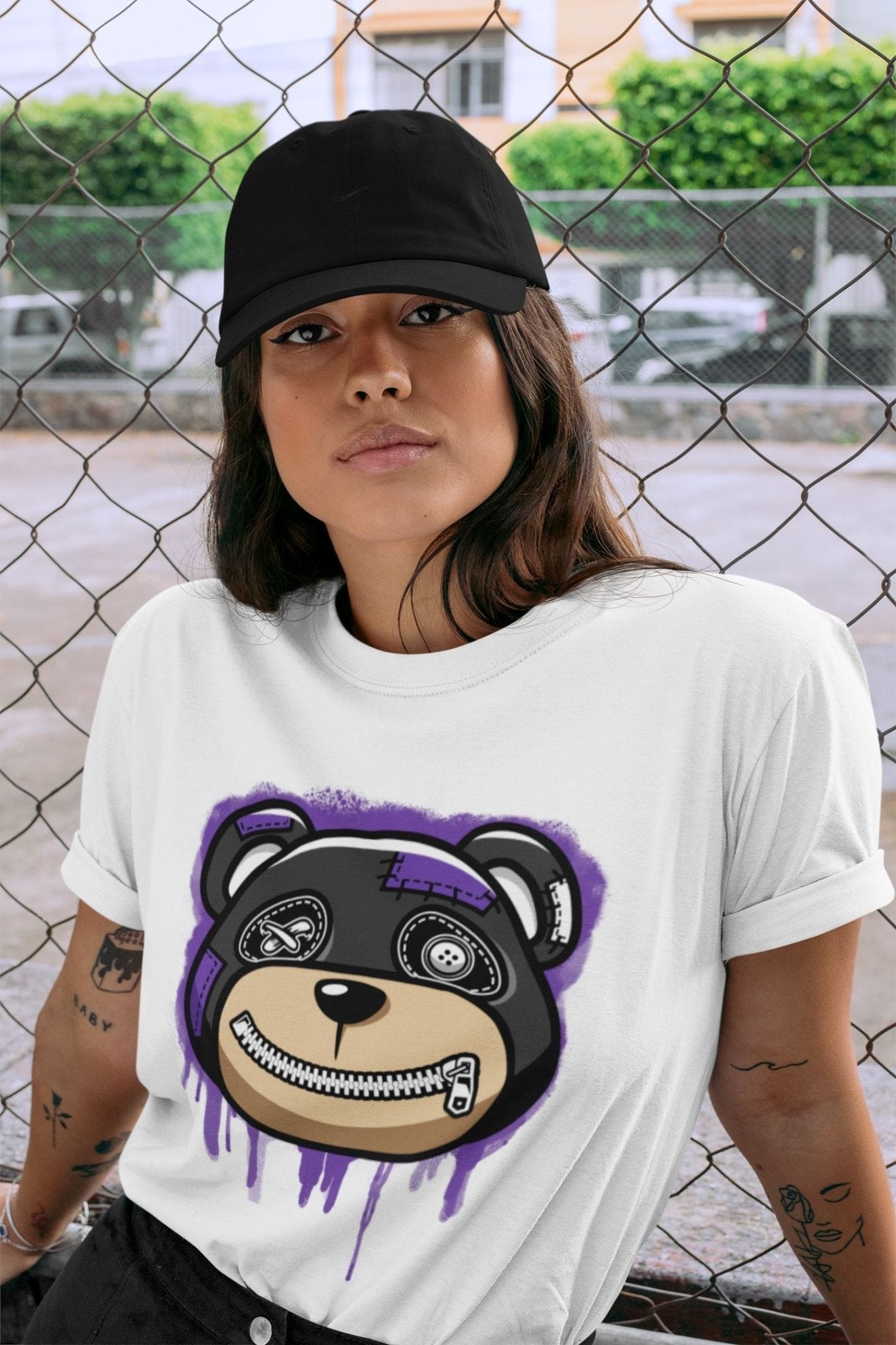 Jordan 13 Court Purple Sneaker Match Tees Bear Face Sneaker Tees Jordan 13 Court Purple Sneaker Release Tees Unisex Shirts