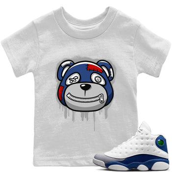 Jordan 13 French Blue Sneaker Match Tees Bear Face Sneaker Tees Jordan 13 French Blue Sneaker Release Tees Kids Shirts