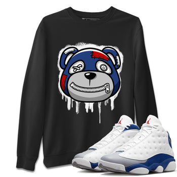 Jordan 13 French Blue Sneaker Match Tees Bear Face Sneaker Tees Jordan 13 French Blue Sneaker Release Tees Unisex Shirts