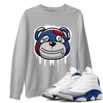 Jordan 13 French Blue Sneaker Match Tees Bear Face Sneaker Tees Jordan 13 French Blue Sneaker Release Tees Unisex Shirts