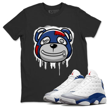 Jordan 13 French Blue Sneaker Match Tees Bear Face Sneaker Tees Jordan 13 French Blue Sneaker Release Tees Unisex Shirts