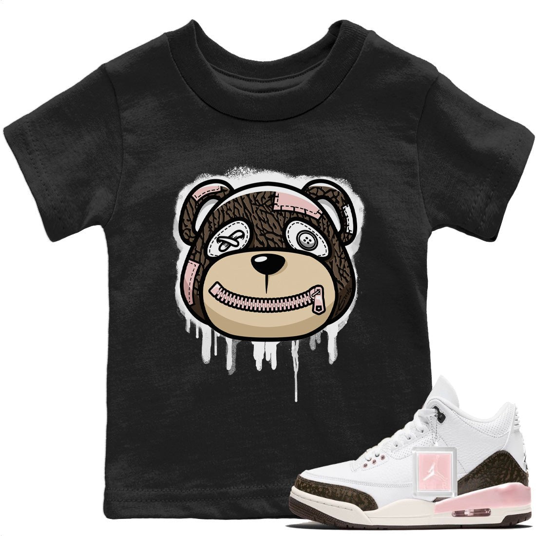 Jordan 3 Atmosphere Sneaker Match Tees Bear Face Sneaker Tees Jordan 3 Atmosphere Sneaker Release Tees Kids Shirts