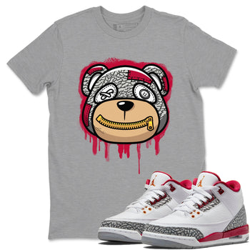 Jordan 3 Cardinal Sneaker Match Tees Bear Face Sneaker Tees Jordan 3 Cardinal Sneaker Release Tees Unisex Shirts