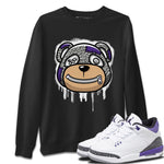 Jordan 3 Dark Iris Sneaker Match Tees Bear Face Sneaker Tees Jordan 3 Dark Iris Sneaker Release Tees Unisex Shirts