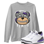 Jordan 3 Dark Iris Sneaker Match Tees Bear Face Sneaker Tees Jordan 3 Dark Iris Sneaker Release Tees Unisex Shirts