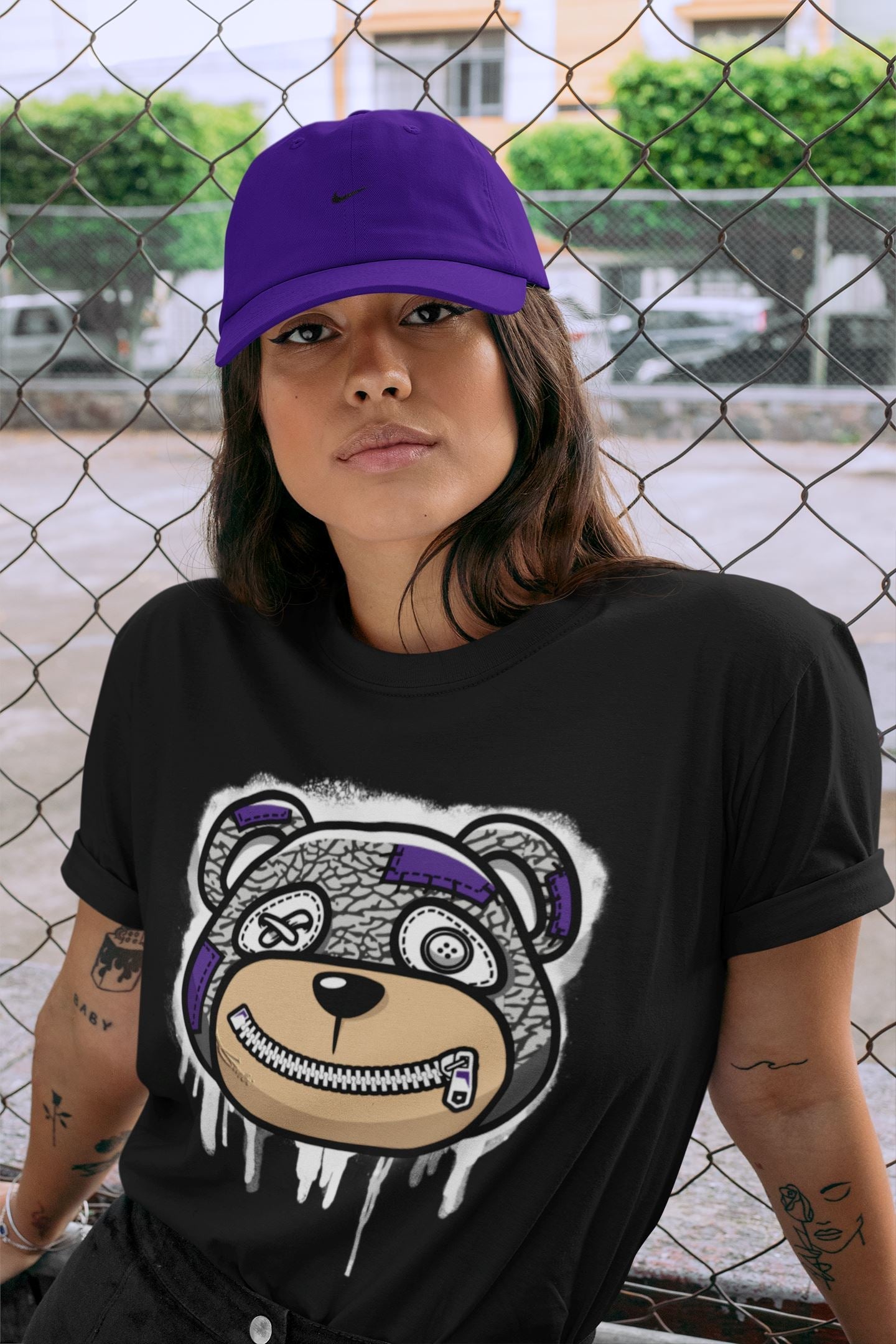 Jordan 3 Dark Iris Sneaker Match Tees Bear Face Sneaker Tees Jordan 3 Dark Iris Sneaker Release Tees Unisex Shirts