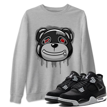 Jordan 4 Black Canvas Sneaker Match Tees Bear Face Sneaker Tees Jordan 4 Black Canvas Sneaker Release Tees Unisex Shirts