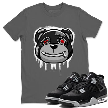 Jordan 4 Black Canvas Sneaker Match Tees Bear Face Sneaker Tees Jordan 4 Black Canvas Sneaker Release Tees Unisex Shirts
