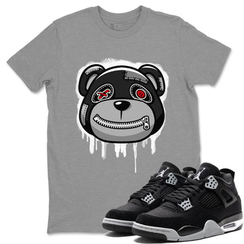 Jordan 4 Black Canvas Sneaker Match Tees Bear Face Sneaker Tees Jordan 4 Black Canvas Sneaker Release Tees Unisex Shirts