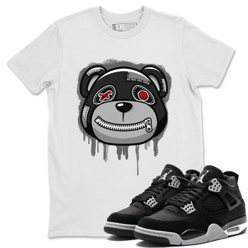 Jordan 4 Black Canvas Sneaker Match Tees Bear Face Sneaker Tees Jordan 4 Black Canvas Sneaker Release Tees Unisex Shirts
