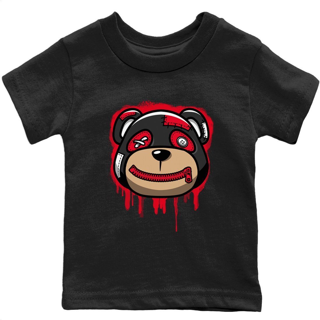 Jordan 4 Red Thunder Sneaker Match Tees Bear Face Sneaker Tees Jordan 4 Red Thunder Sneaker Release Tees Kids Shirts