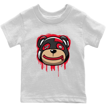 Jordan 4 Red Thunder Sneaker Match Tees Bear Face Sneaker Tees Jordan 4 Red Thunder Sneaker Release Tees Kids Shirts