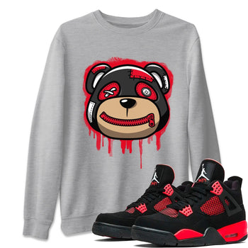 Jordan 4 Red Thunder Sneaker Match Tees Bear Face Sneaker Tees Jordan 4 Red Thunder Sneaker Release Tees Unisex Shirts
