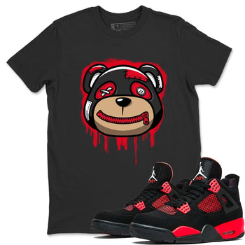 Jordan 4 Red Thunder Sneaker Match Tees Bear Face Sneaker Tees Jordan 4 Red Thunder Sneaker Release Tees Unisex Shirts