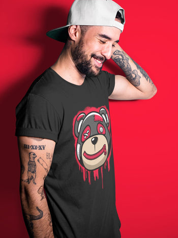 Jordan 4 Red Thunder Sneaker Match Tees Bear Face Sneaker Tees Jordan 4 Red Thunder Sneaker Release Tees Unisex Shirts