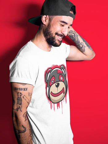 Jordan 4 Red Thunder Sneaker Match Tees Bear Face Sneaker Tees Jordan 4 Red Thunder Sneaker Release Tees Unisex Shirts